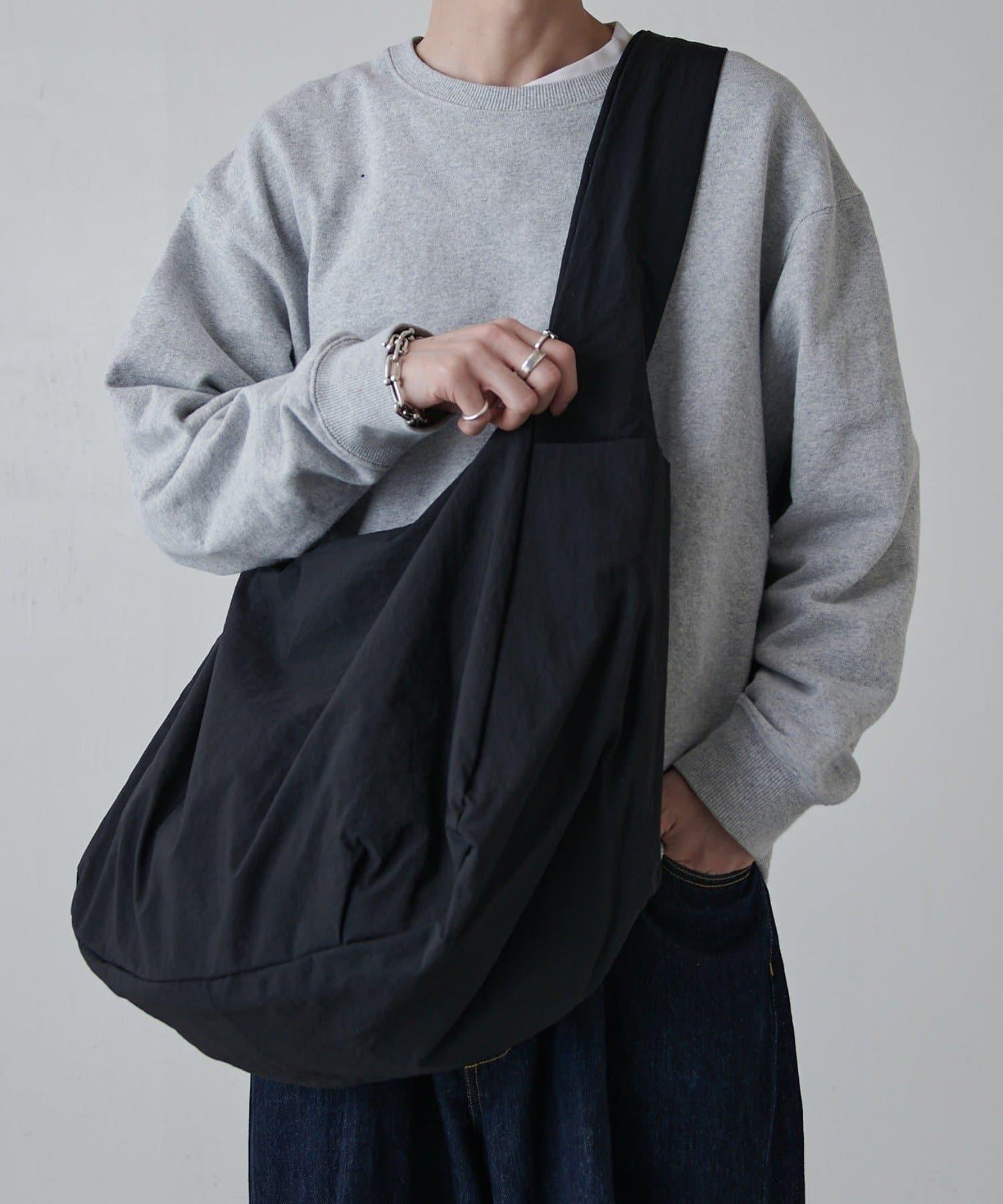 SLOW span nylon-shoulder bag-L 尼龍單肩包 L號