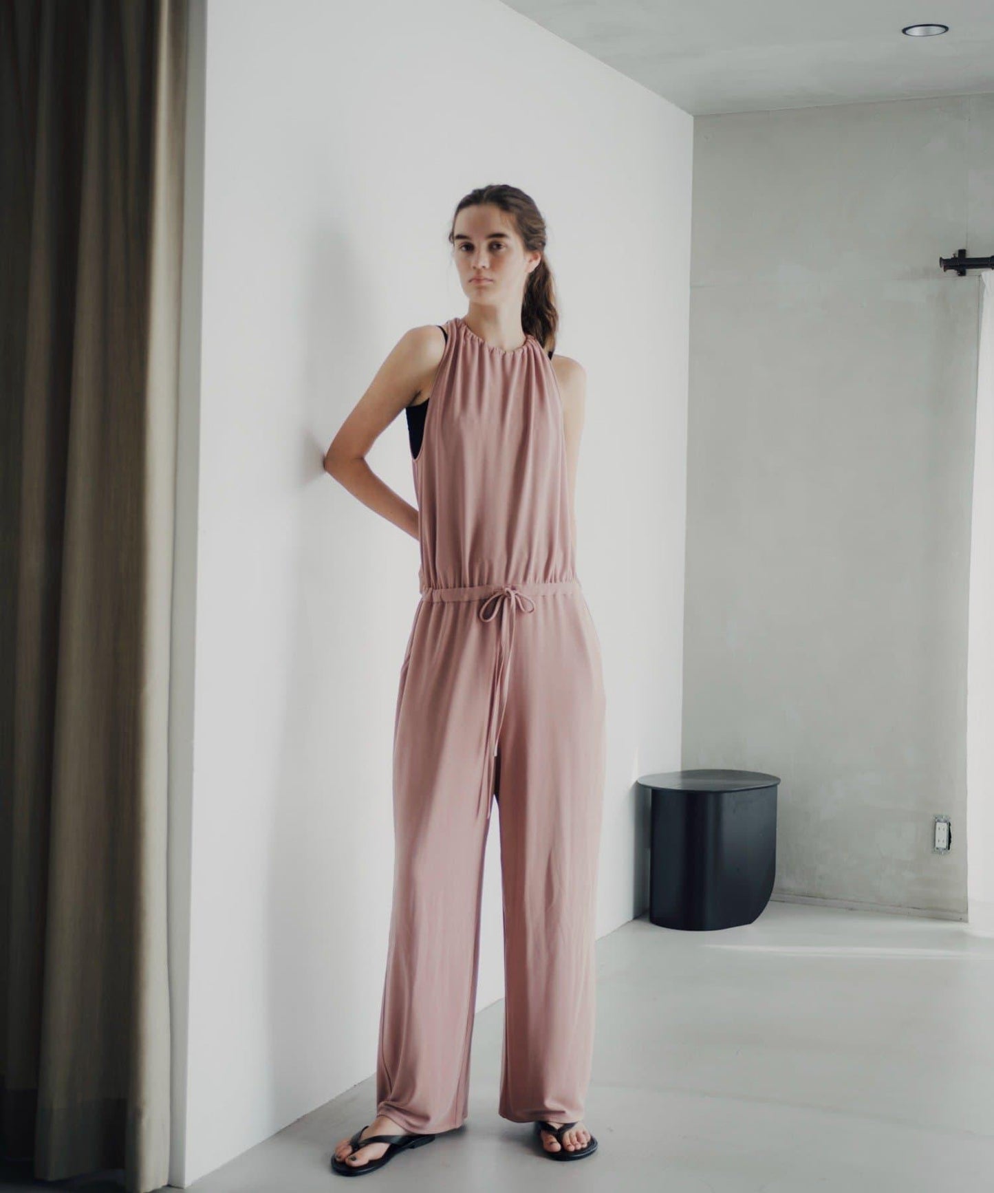 Easy drawstring jumpsuit 連體褲