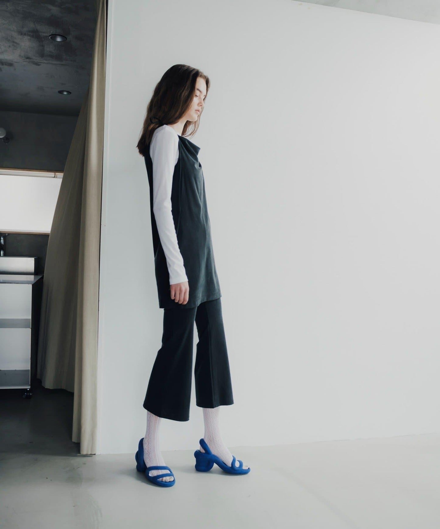 Cupro jersey cropped pants 褲子