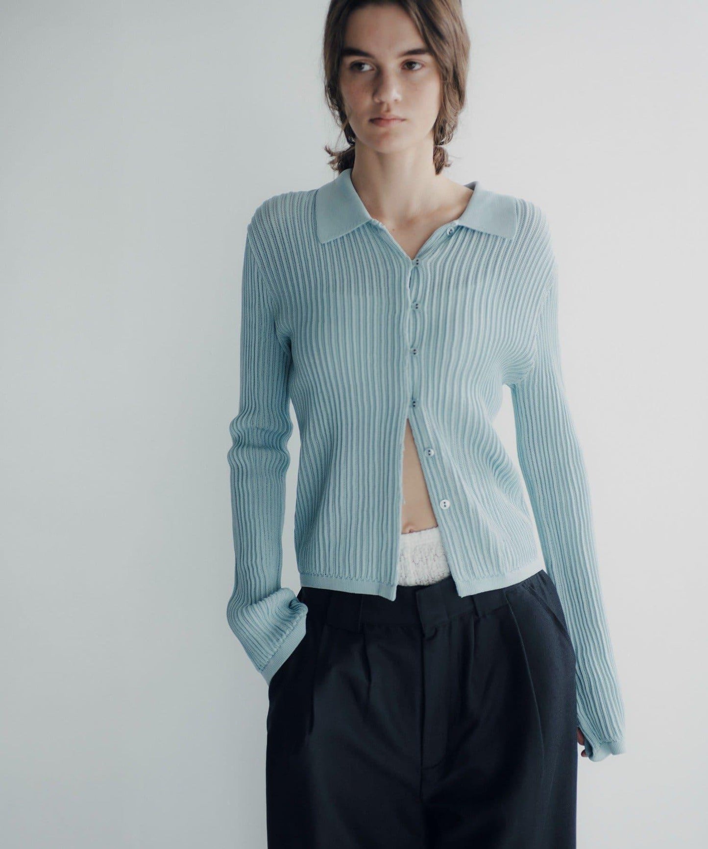 Polo knit summer cardigan 針織開衫