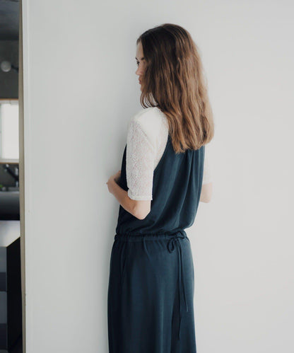 Easy drawstring jumpsuit 連體褲