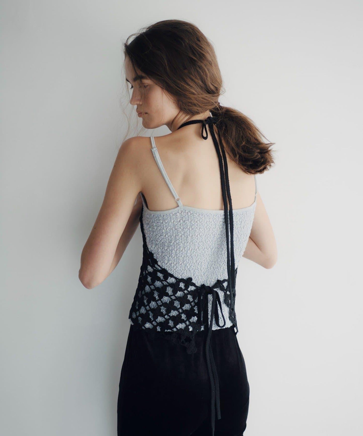 Crochet flower bustier