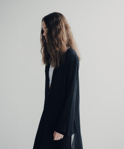Waffle V-neck slit 連衣裙