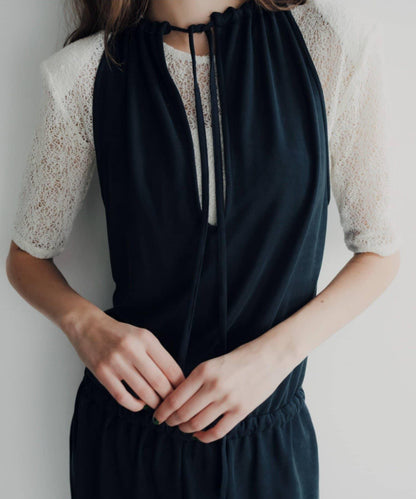 Easy drawstring jumpsuit 連體褲