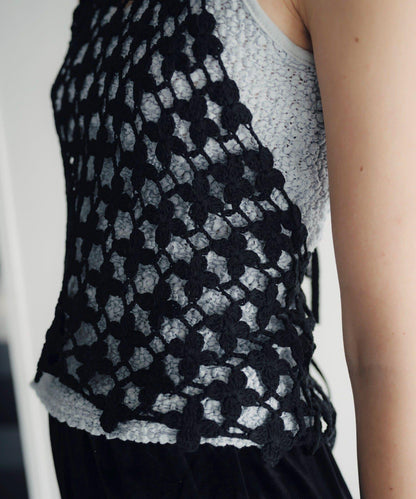 Crochet flower bustier