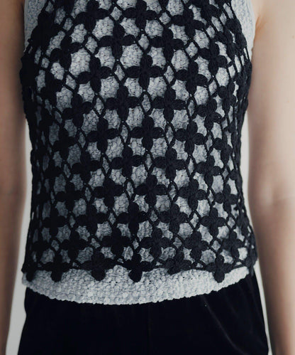 Crochet flower bustier