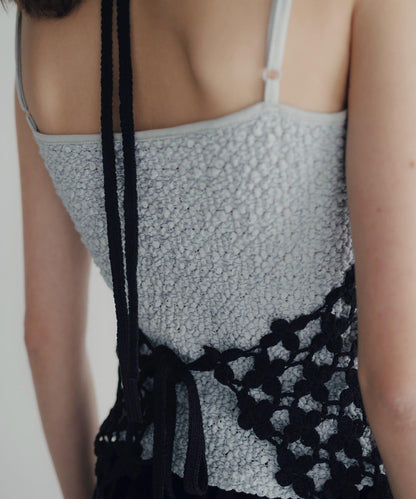 Crochet flower bustier