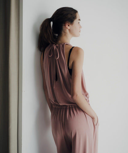 Easy drawstring jumpsuit 連體褲
