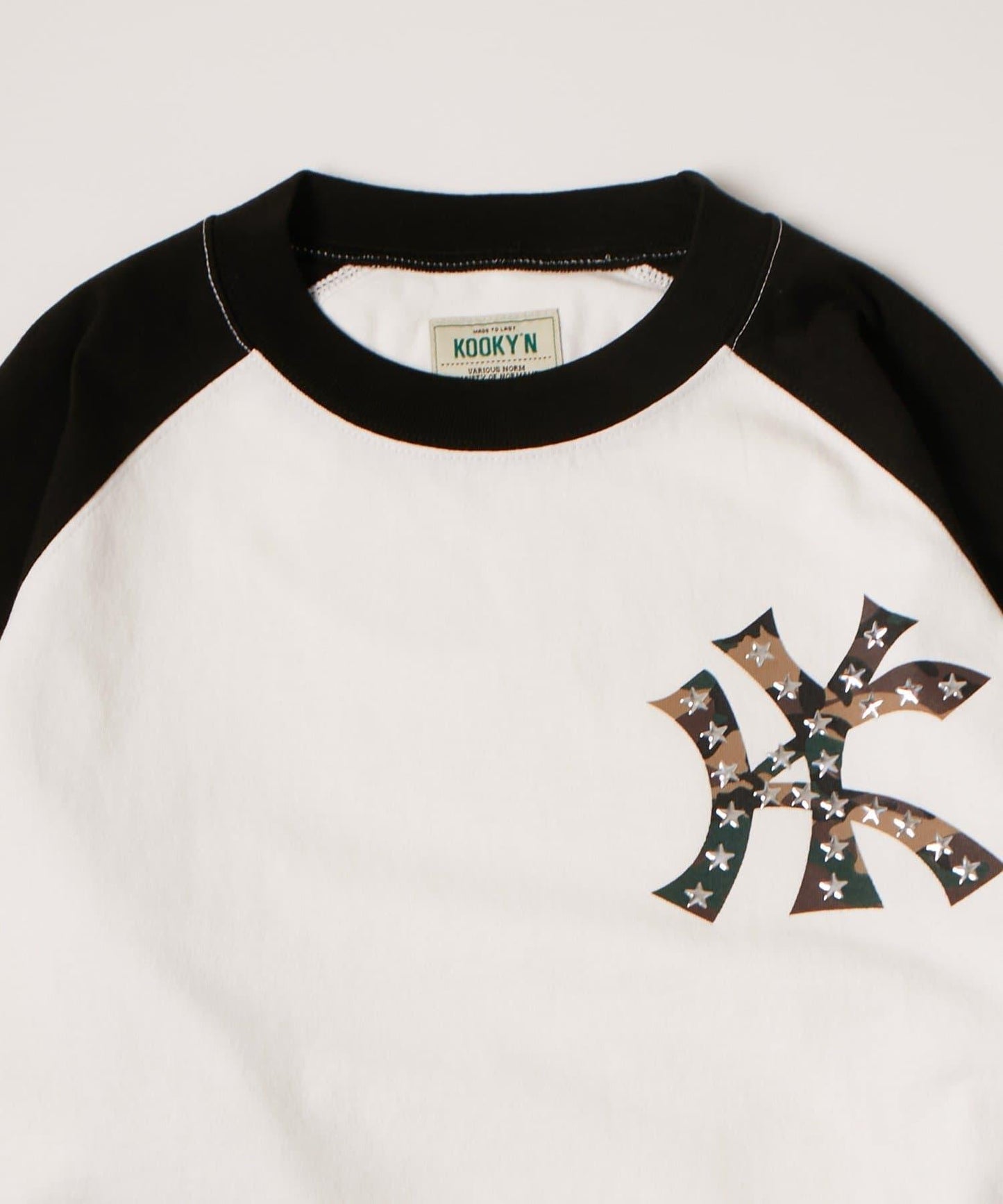 星鉚釘插肩設計 KOOKY'N KY LS TEE 長袖T恤