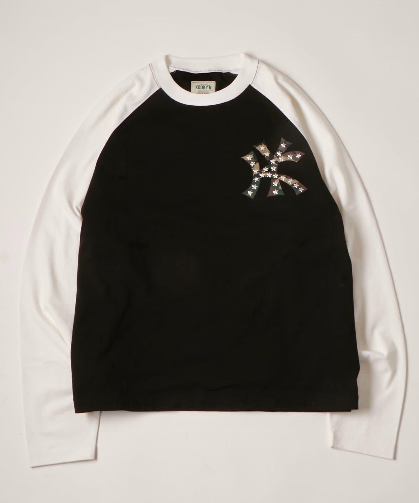 星鉚釘插肩設計 KOOKY'N KY LS TEE 長袖T恤