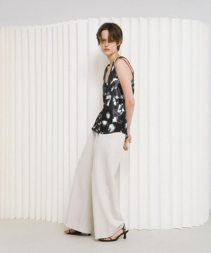 black flower blouse