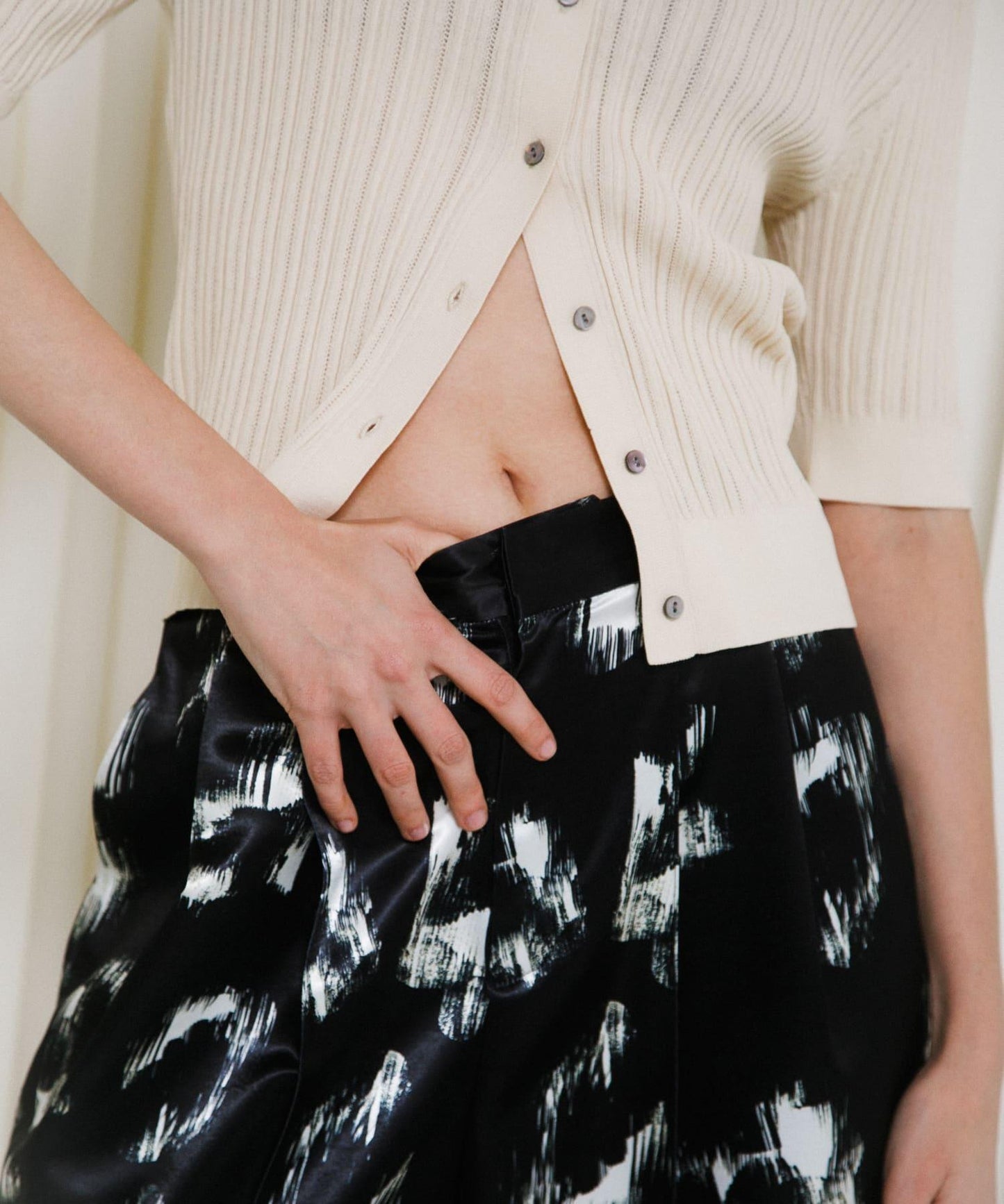 knit polo cardigan