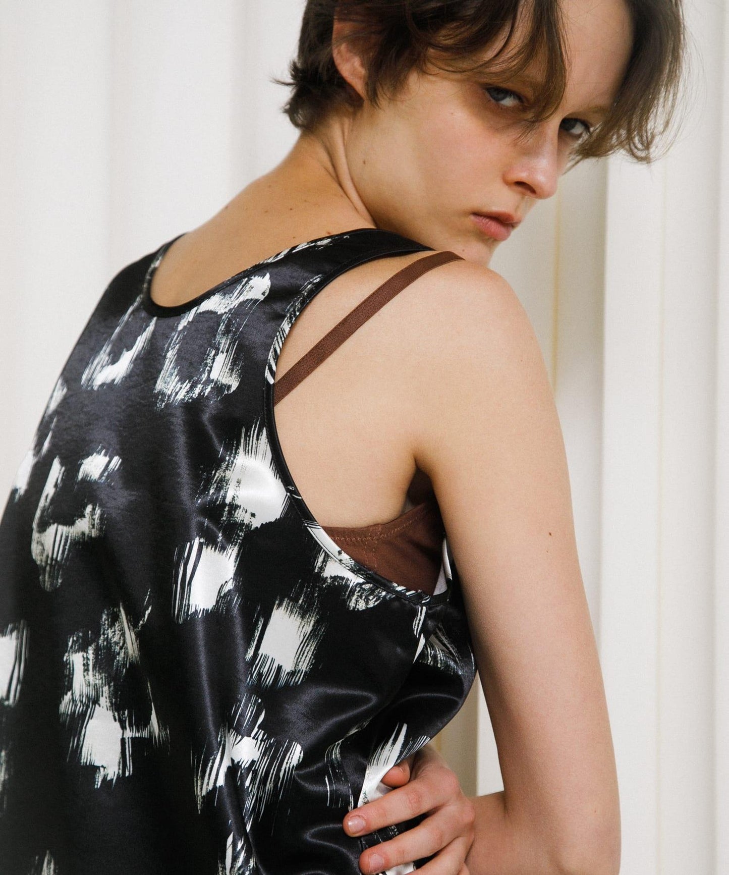 black flower blouse