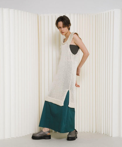 knit frill tunic