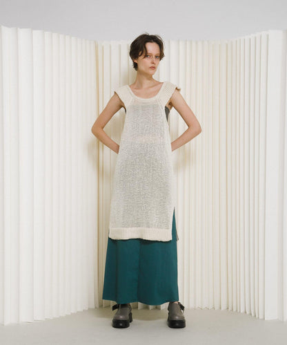 knit frill tunic