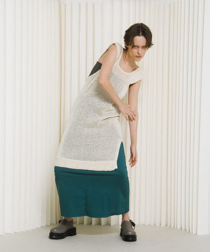 knit frill tunic
