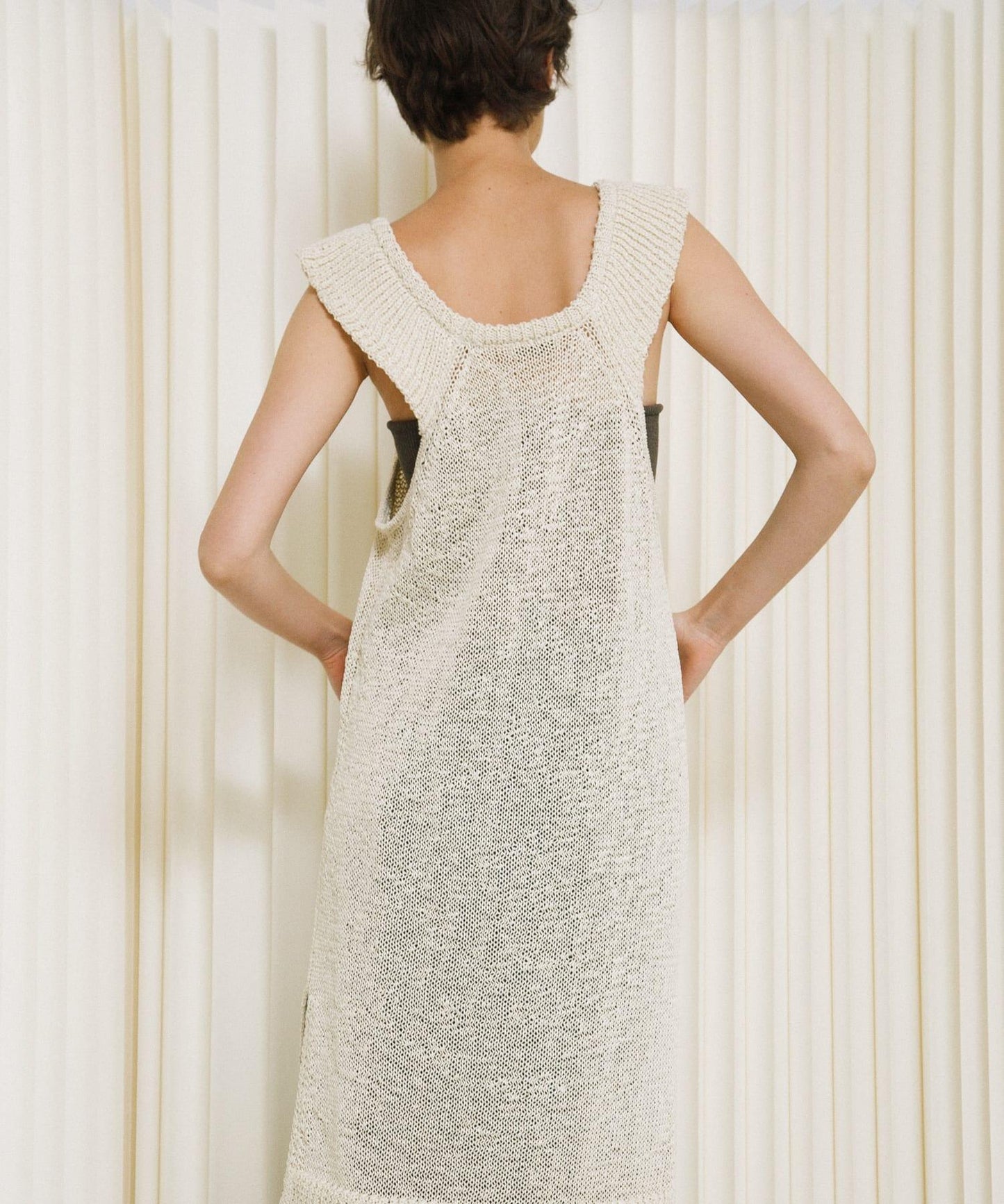 knit frill tunic