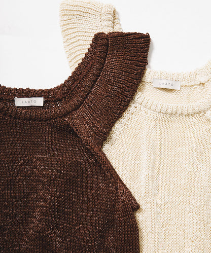 knit frill tunic