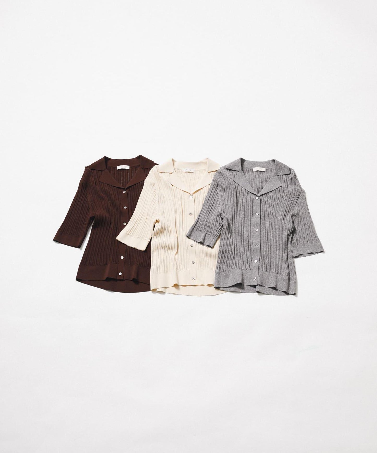 knit polo cardigan