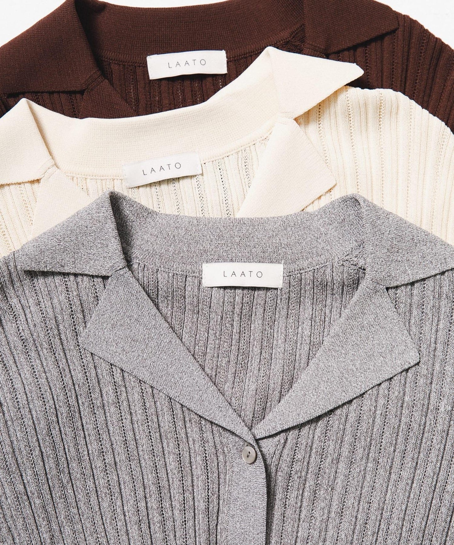 knit polo cardigan
