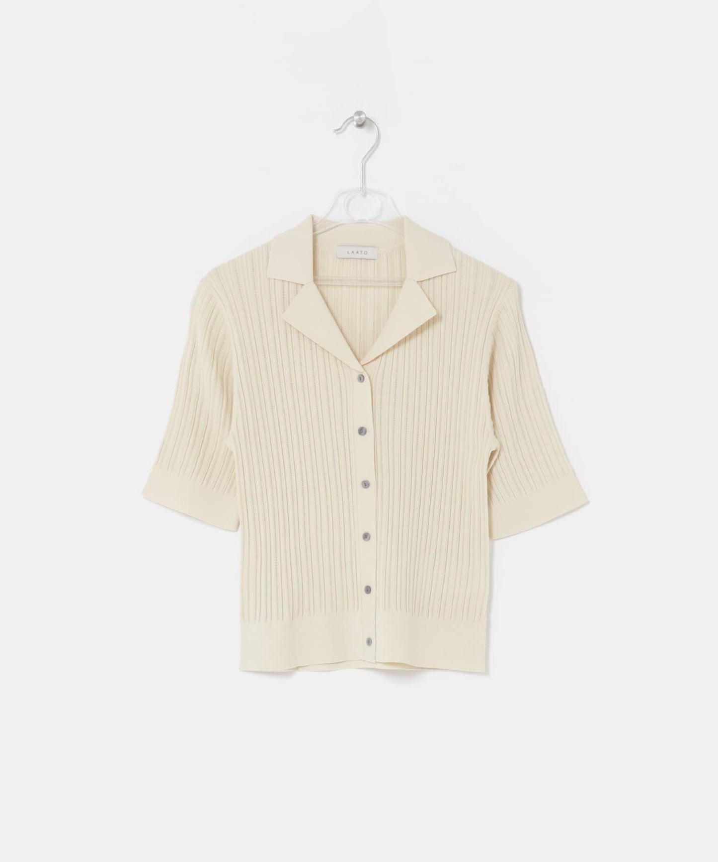 knit polo cardigan
