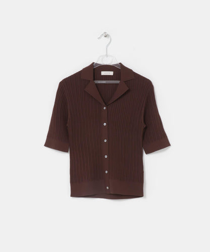 knit polo cardigan