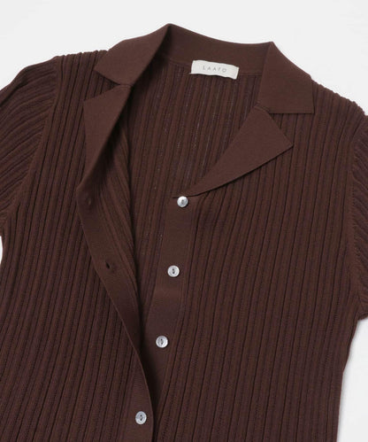 knit polo cardigan