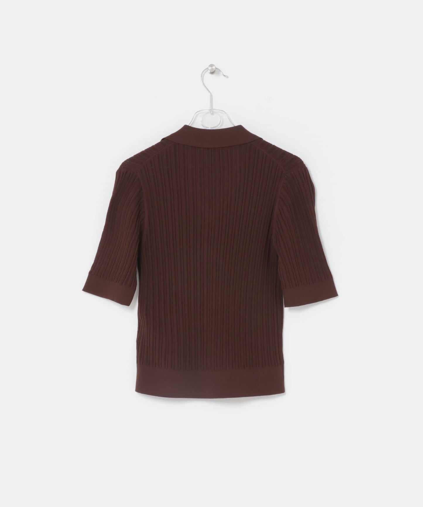 knit polo cardigan