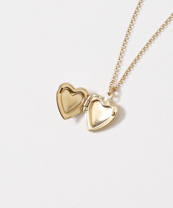 vintage porcelain heart necklace / COL26P-FH01 復古心形照片盒項鍊