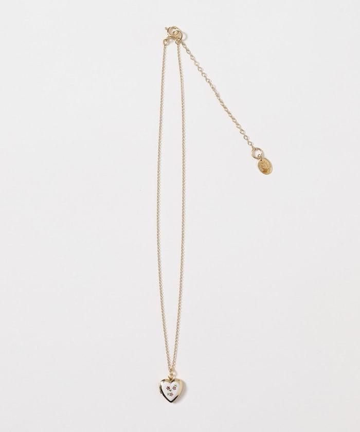 vintage porcelain heart necklace / COL26P-FH01 復古心形照片盒項鍊