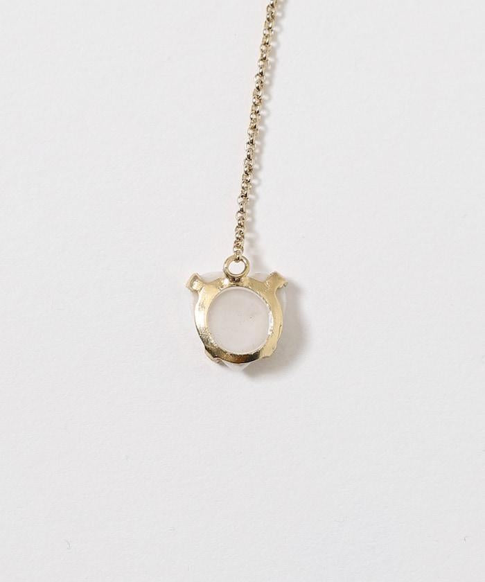 vintage porcelain heart earring BO-26P-FH01-B 復古心形鏈條耳飾