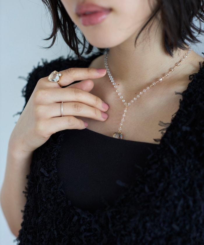 vintage glass heart necklace COL26P-40 復古心形玻璃鏈條項鍊