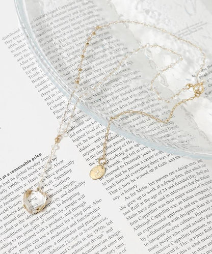 vintage glass heart necklace COL26P-40 復古心形玻璃鏈條項鍊