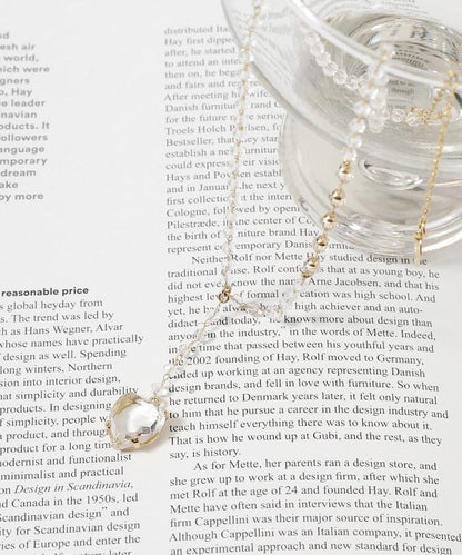 vintage glass heart necklace COL26P-40 復古心形玻璃鏈條項鍊