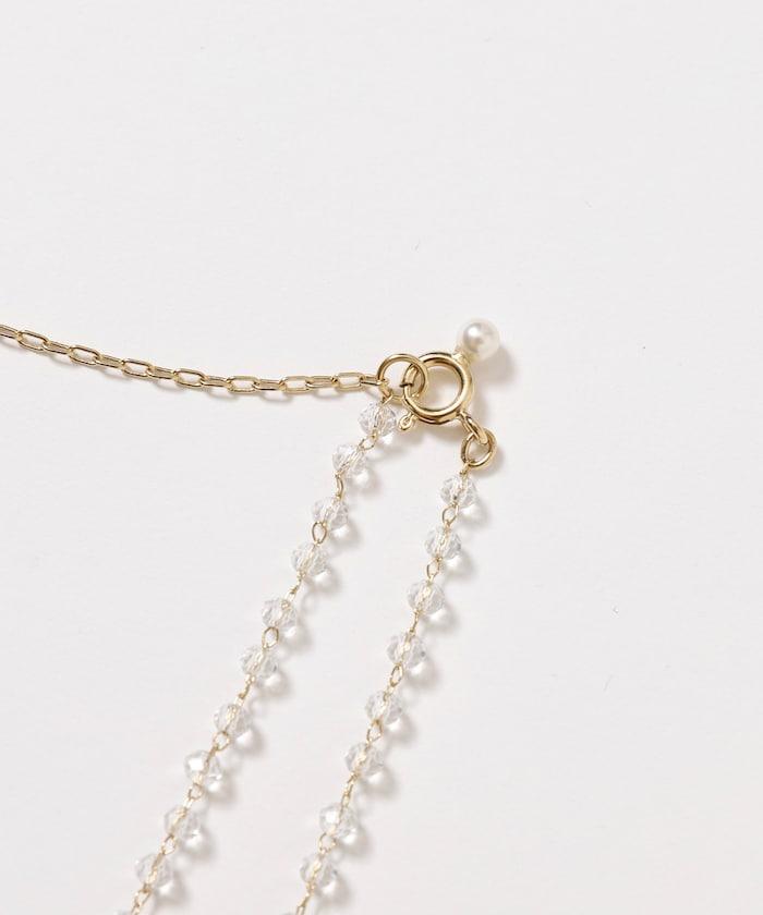 vintage glass heart necklace COL26P-40 復古心形玻璃鏈條項鍊