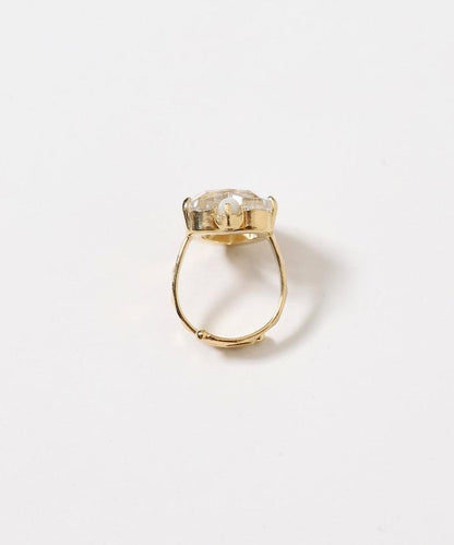 vintage glass heart ring BA26P-40FH 復古愛心玻璃戒指