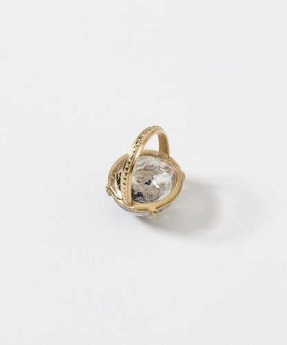 vintage glass dog ring dome BA25H-FH01A 玻璃狗造型戒指