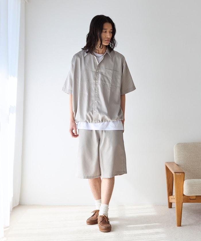 條紋休閒寬鬆短褲（可成套搭配）