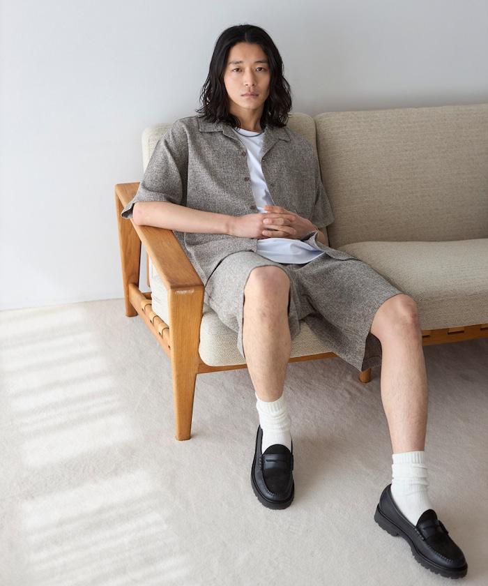 夏季粗花呢寬鬆闊腿短褲 可搭配套裝