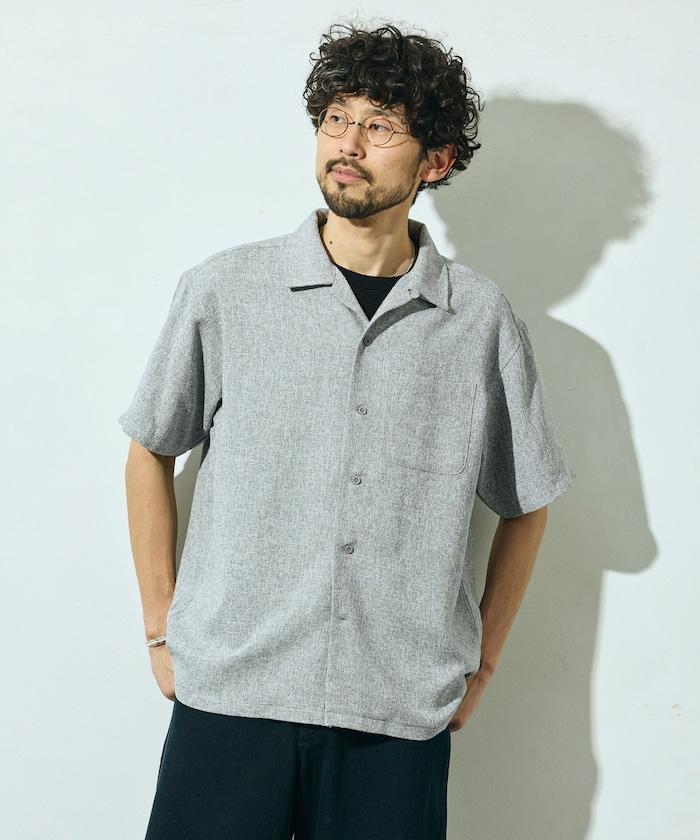 夏季花呢 可成套搭配 短袖開領 襯衫
