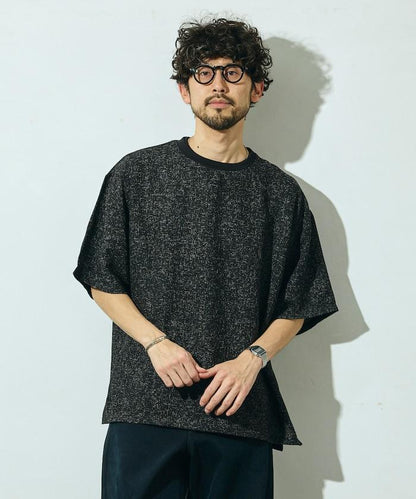 夏季粗花呢短袖圓領上衣（可搭配套裝）