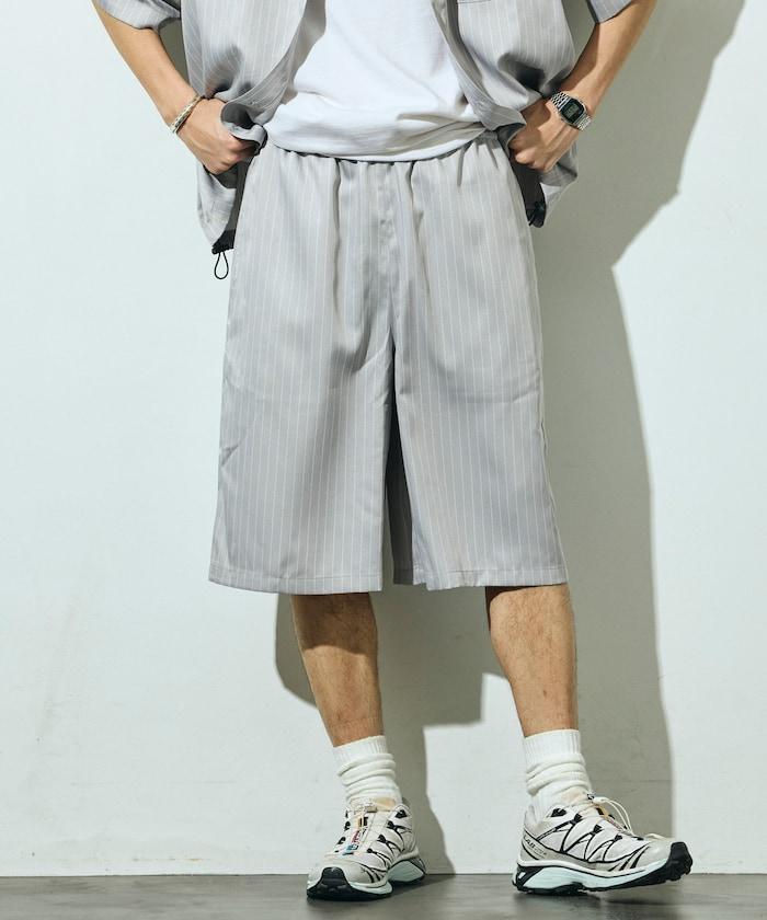 條紋休閒寬鬆短褲（可成套搭配）