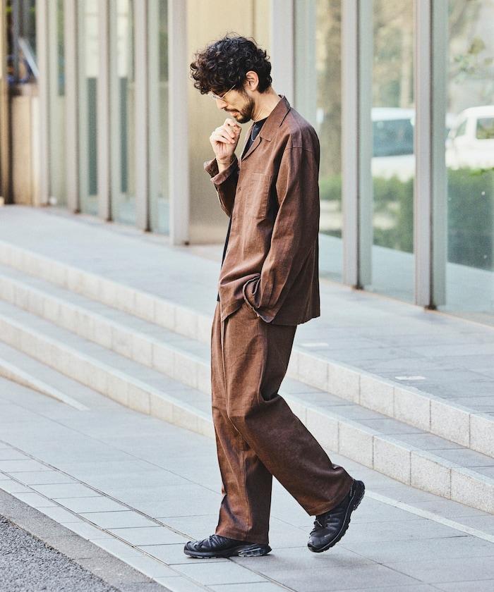 LINEN COTTON OPEN COLLAR SHIRT 亞麻棉開領襯衫（可成套搭配）