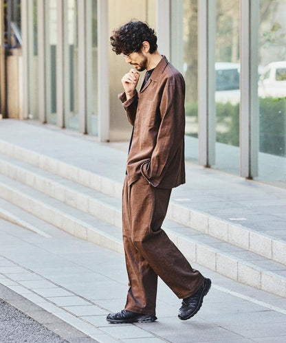 LINEN COTTON OPEN COLLAR SHIRT 亞麻棉開領襯衫（可成套搭配）