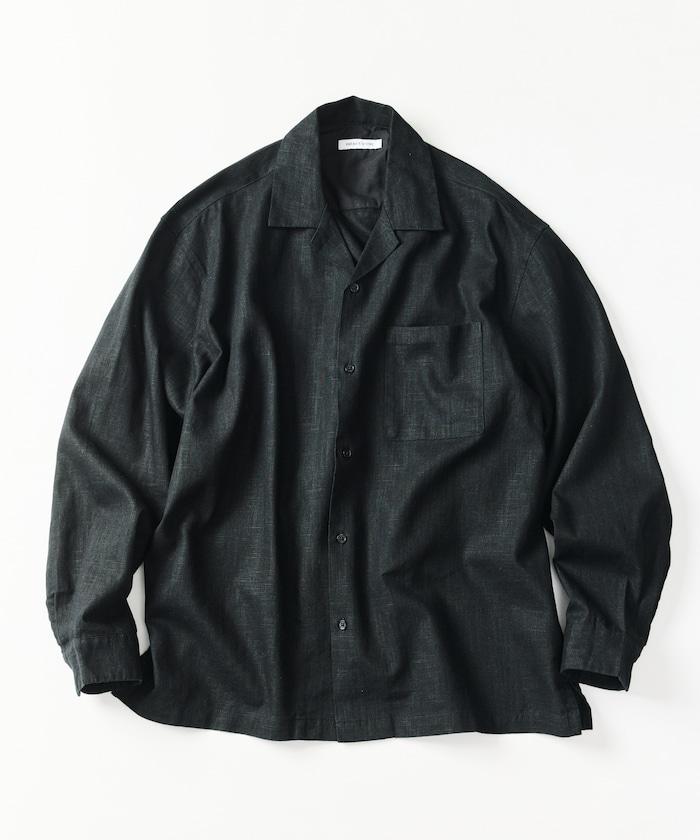 LINEN COTTON OPEN COLLAR SHIRT 亞麻棉開領襯衫（可成套搭配）