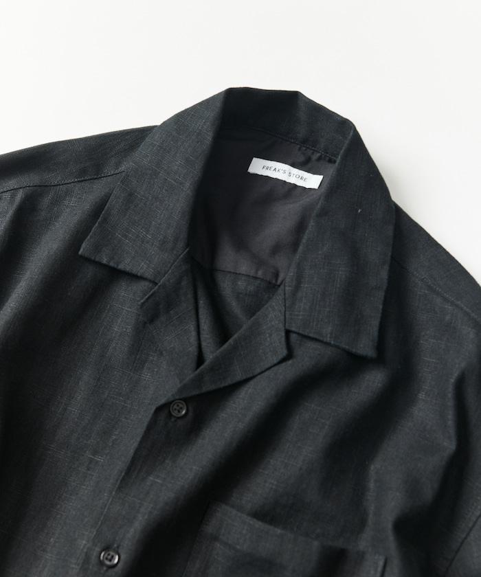 LINEN COTTON OPEN COLLAR SHIRT 亞麻棉開領襯衫（可成套搭配）