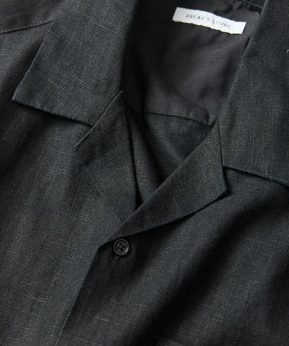 LINEN COTTON OPEN COLLAR SHIRT 亞麻棉開領襯衫（可成套搭配）