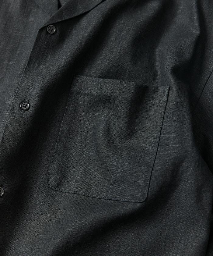 LINEN COTTON OPEN COLLAR SHIRT 亞麻棉開領襯衫（可成套搭配）