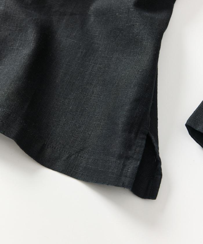 LINEN COTTON OPEN COLLAR SHIRT 亞麻棉開領襯衫（可成套搭配）