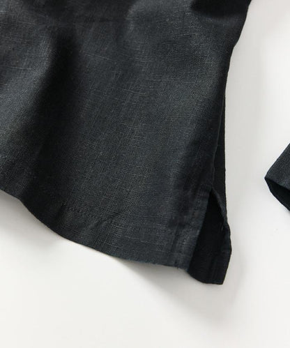 LINEN COTTON OPEN COLLAR SHIRT 亞麻棉開領襯衫（可成套搭配）